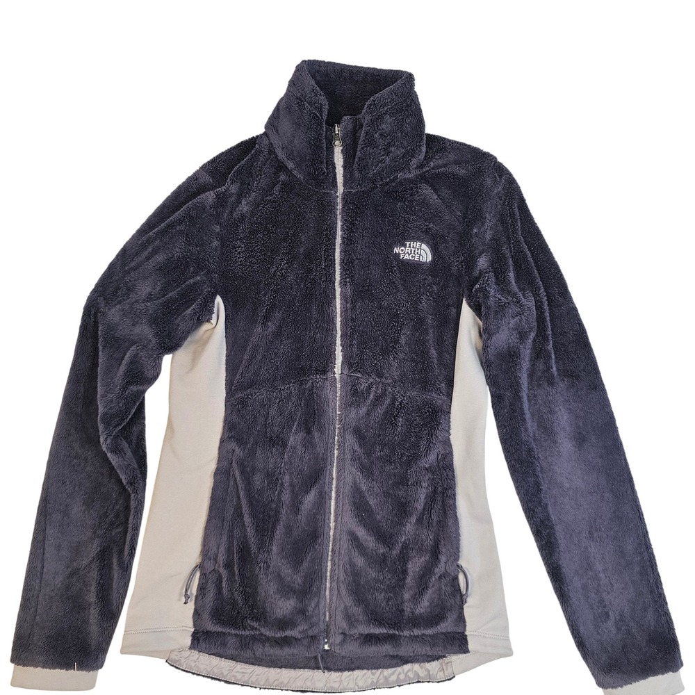 The North Face Womens Osito Full Zip Fleece Jacket Navy Blue Gray Small S/P